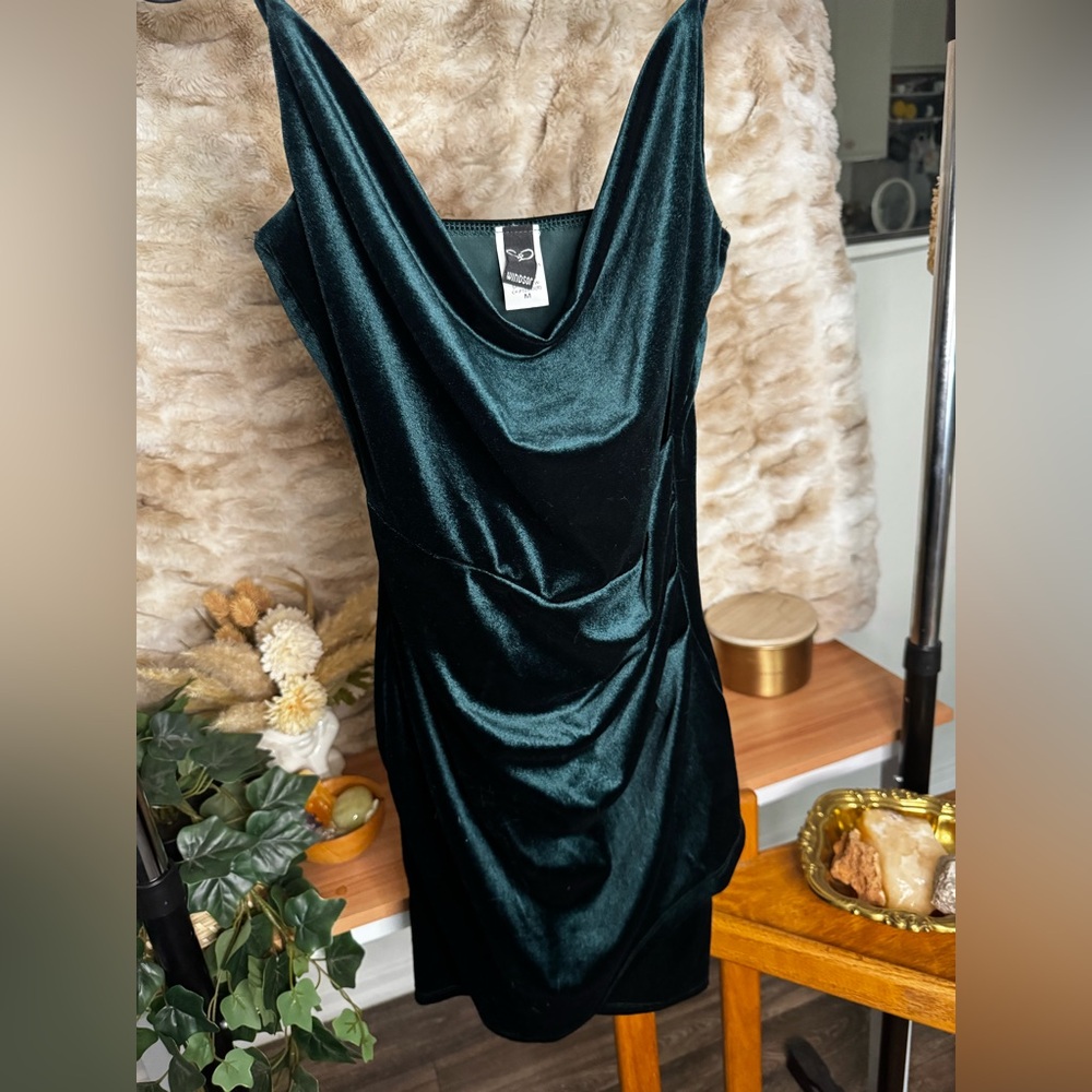 Windsor Deep Green Velvet Dress